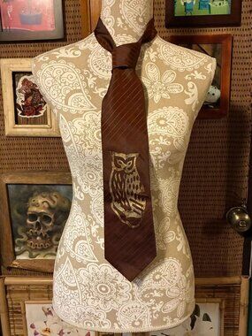 Ostin Jenma hand stamped neck tie